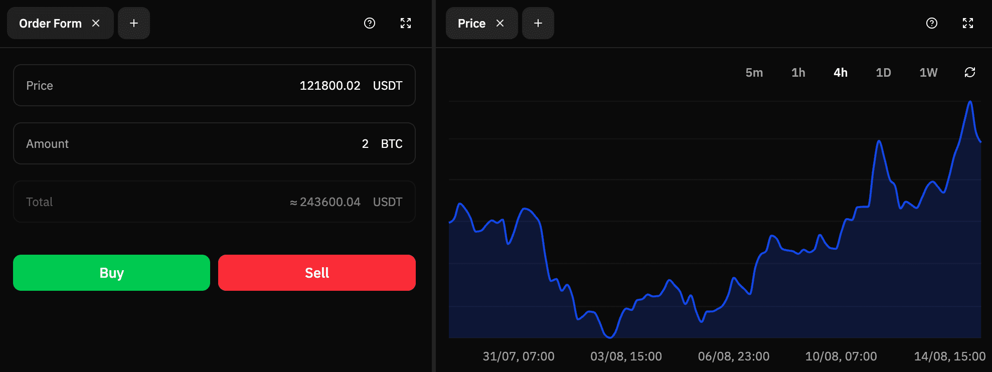 Birds eye view of Hedge UI